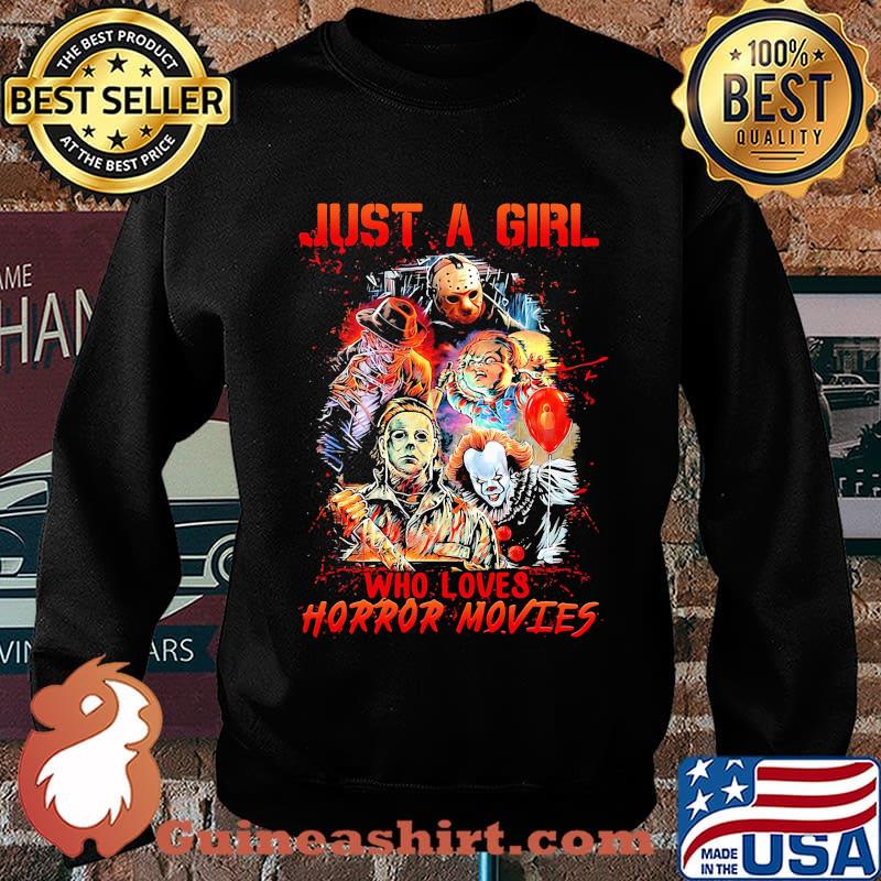 Halloween just a girl who loves horror movies s Sweater