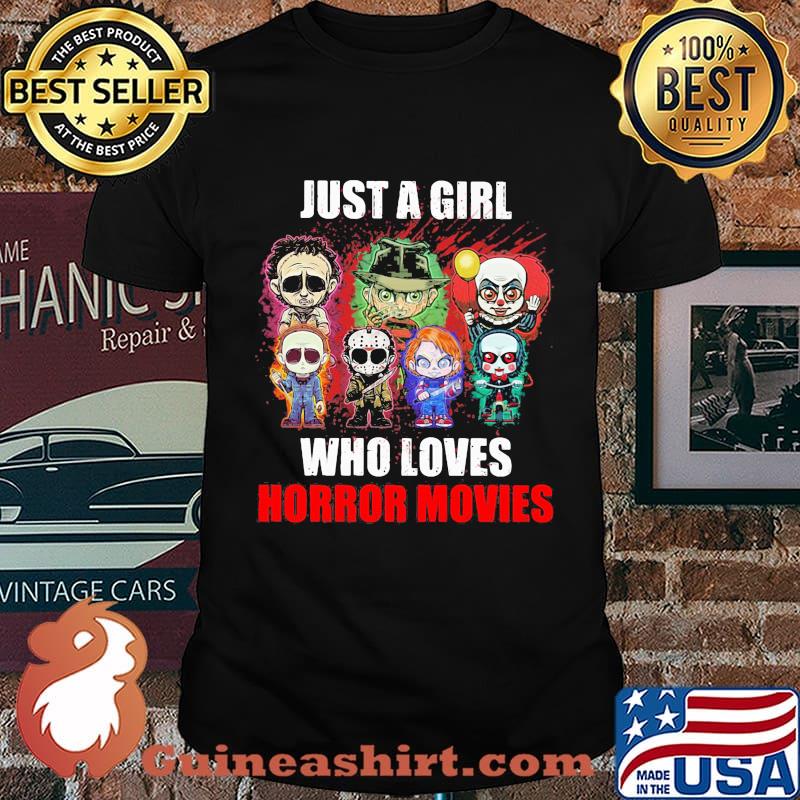 Halloween just a girl who loves horror movies shirt
