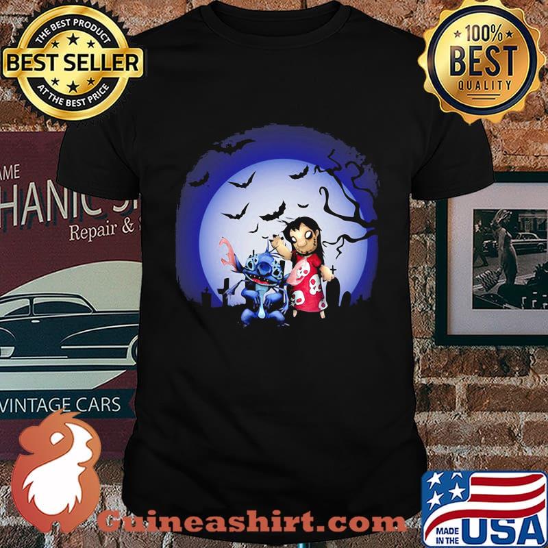 Halloween lilo and stitch moon shirt