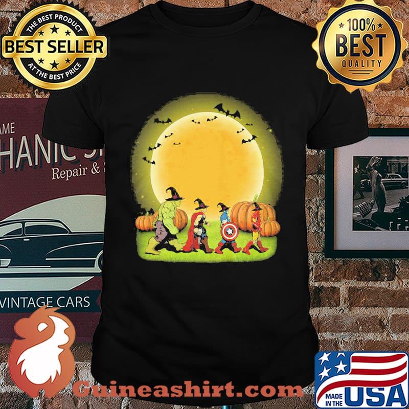 Halloween marvel heroes witch pumpkin moon shirt