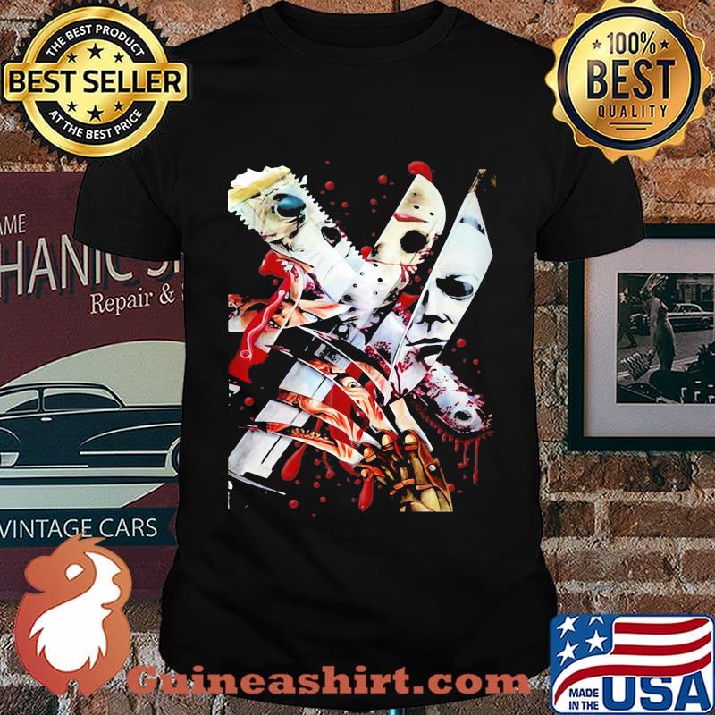 Halloween michael myers knife bloods shirt