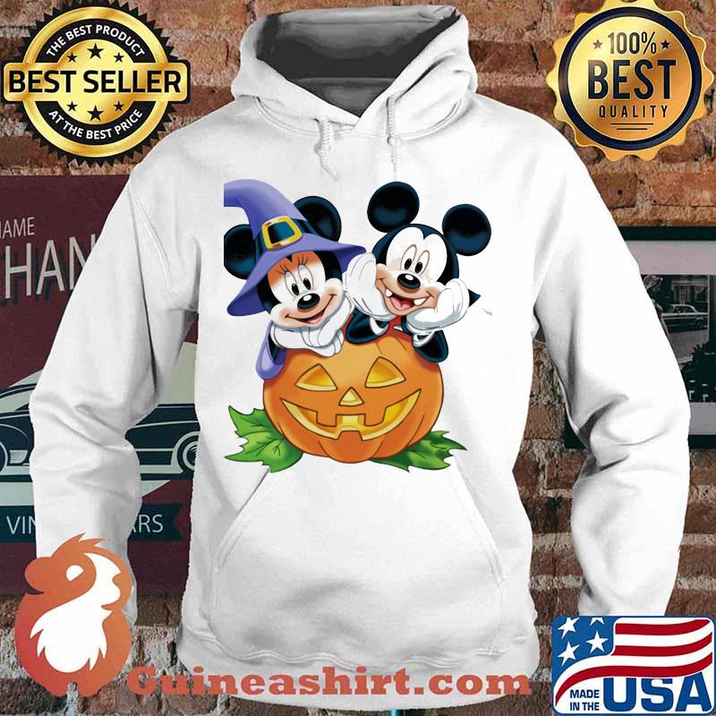 Halloween mickey mouse and minnie mouse witch pumpkin s Hoodie