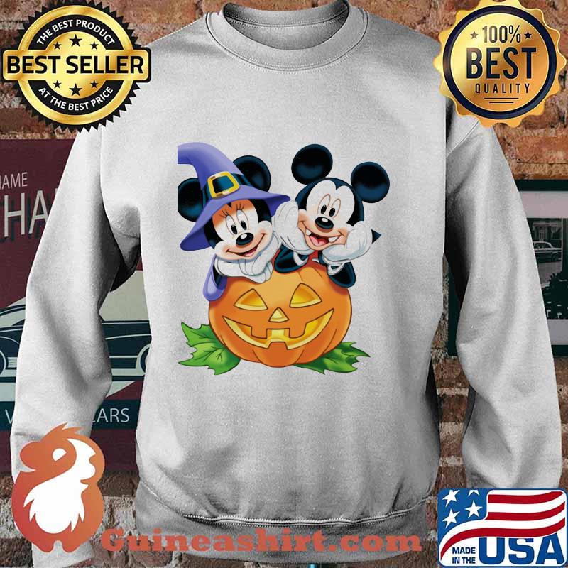 Halloween mickey mouse and minnie mouse witch pumpkin s Sweater