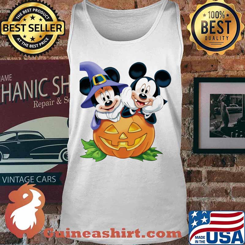 Halloween mickey mouse and minnie mouse witch pumpkin s Tank top