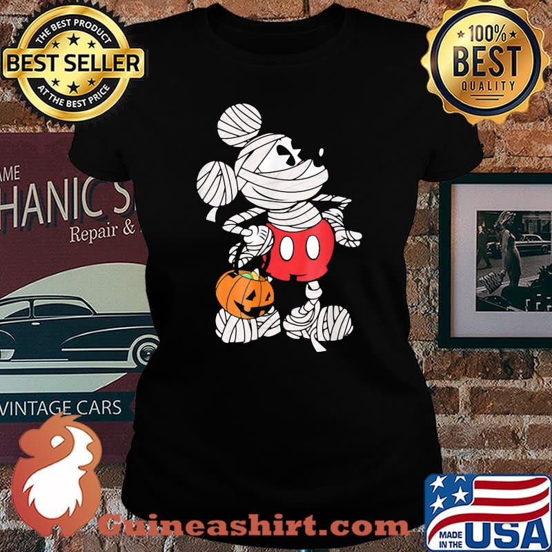 Halloween mickey mouse pumpkin black s Laides tee