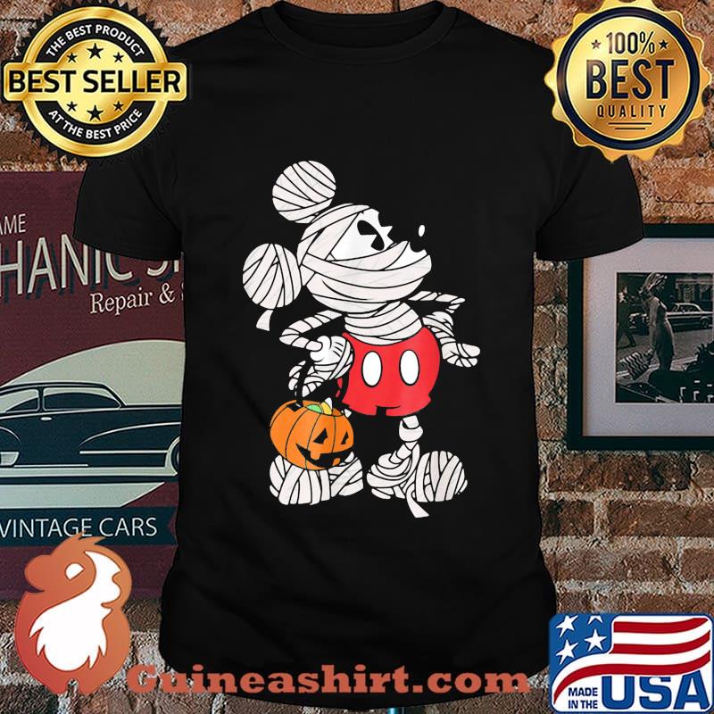 Halloween mickey mouse pumpkin black shirt