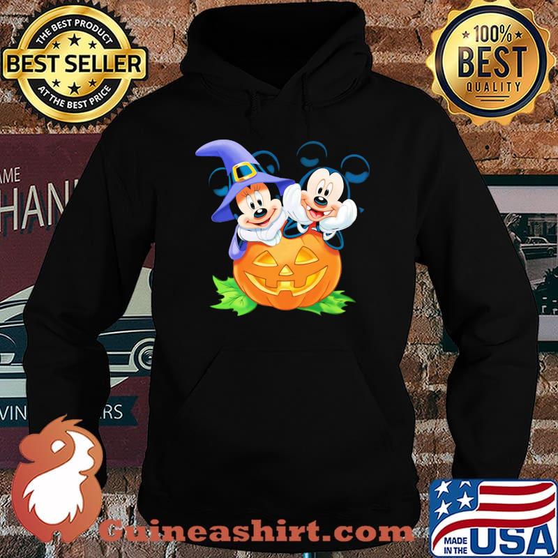 Halloween minnie mouse witch and mickey mouse pumpkin s Hoodie