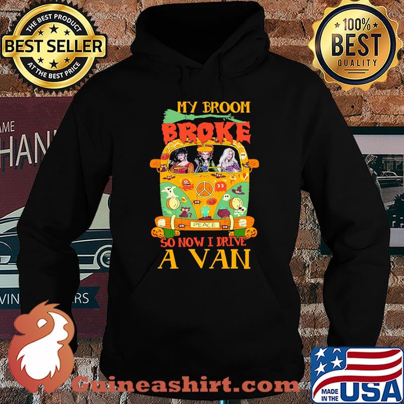 Halloween peace bus hocus pocus my broom broke so now i drive a van s Hoodie