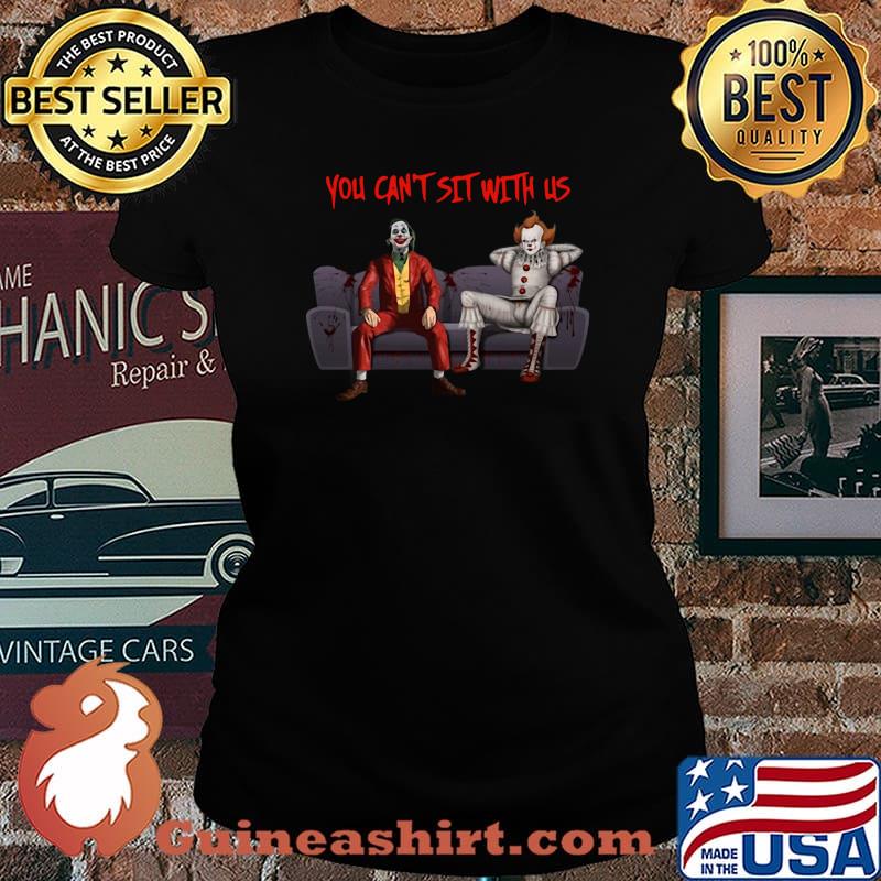 Halloween pennywise and joker you can't sit with us s Laides tee