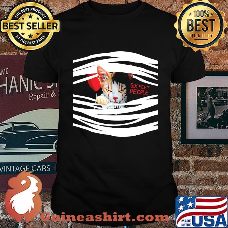 Halloween pennywise cat six feet people shirt