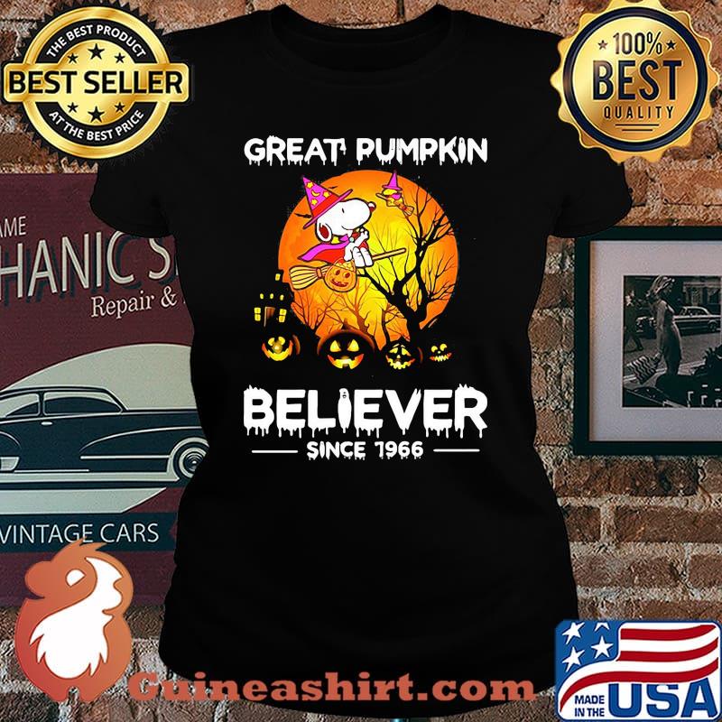 Halloween snoopy great pimpkin believer since 1966 s Laides tee