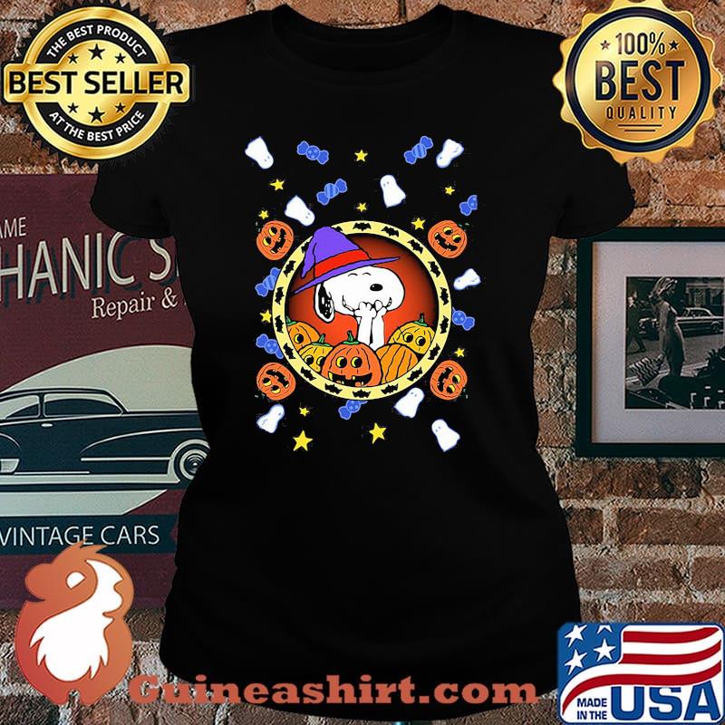 Halloween snoopy witch pumpkin s Laides tee
