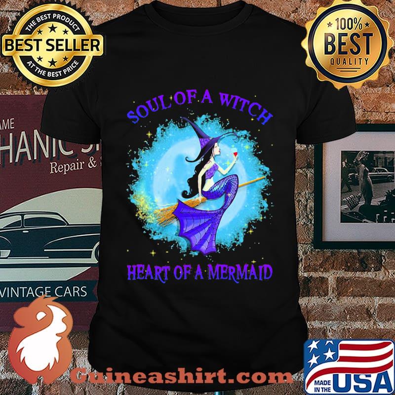 Halloween soul of a witch heart of a mermaid shirt