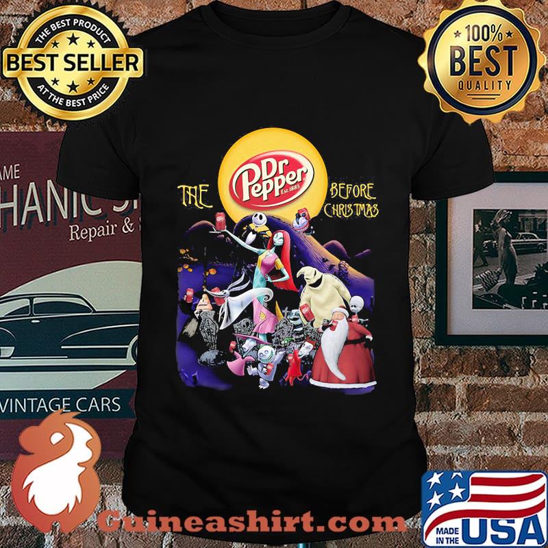 Halloween the dr pepper before christmas moon shirt
