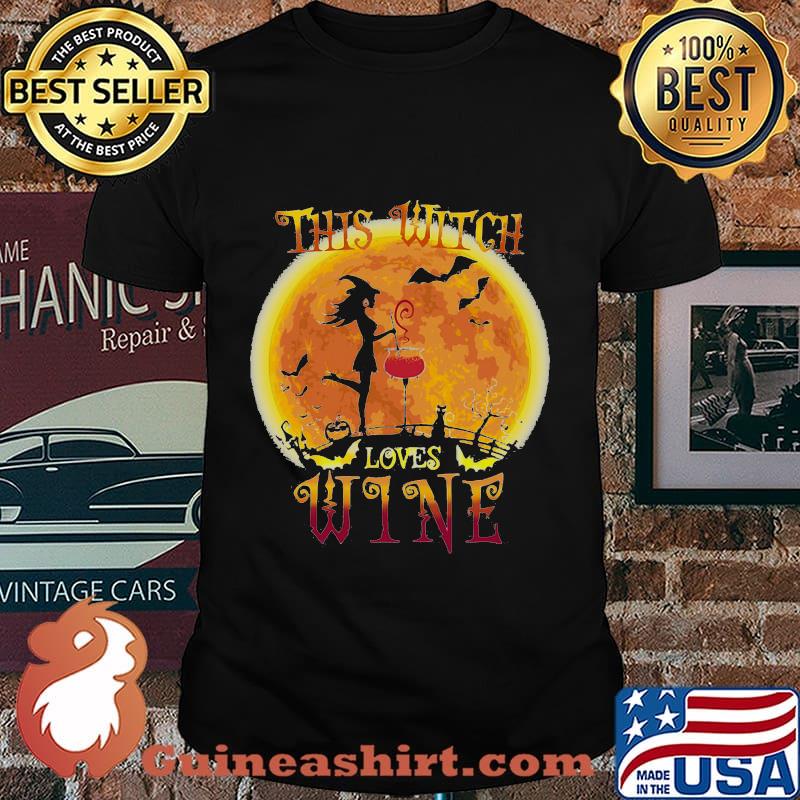 Halloween This witch loves wine shirt