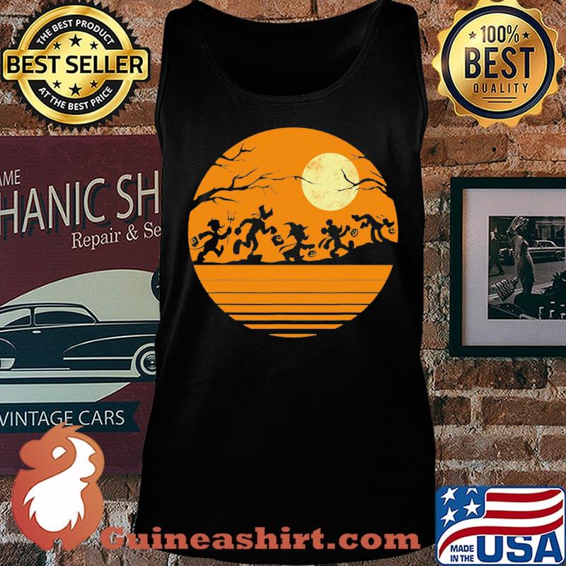 Halloween witch sunset vintage retro s Tank top