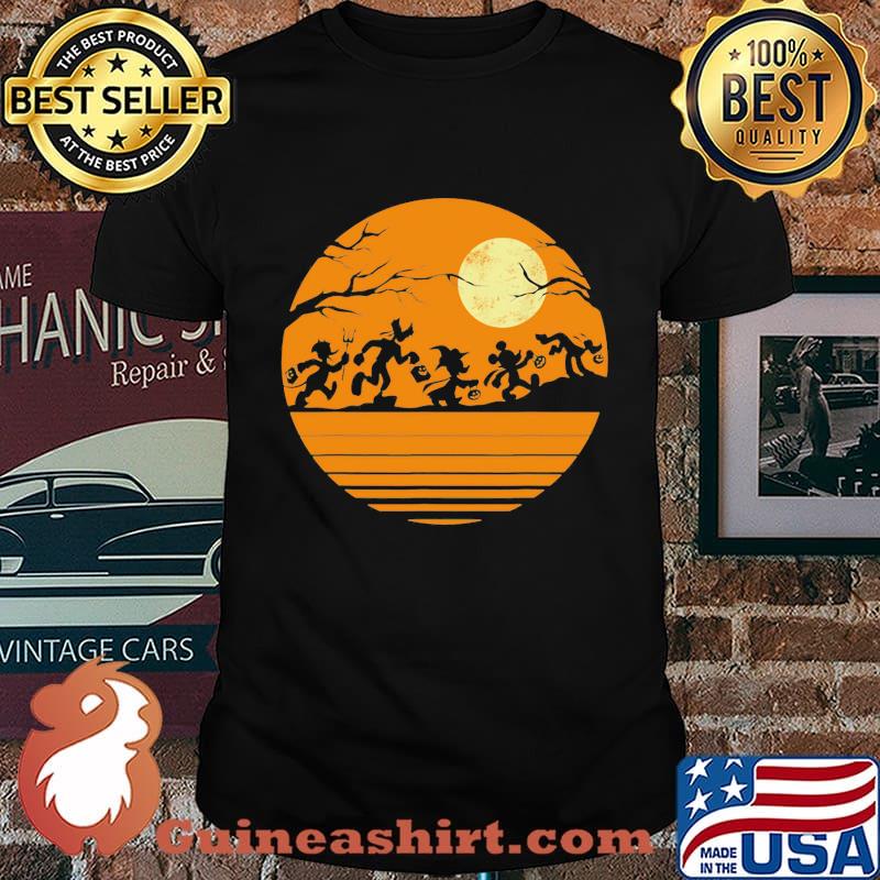 Halloween witch sunset vintage retro shirt