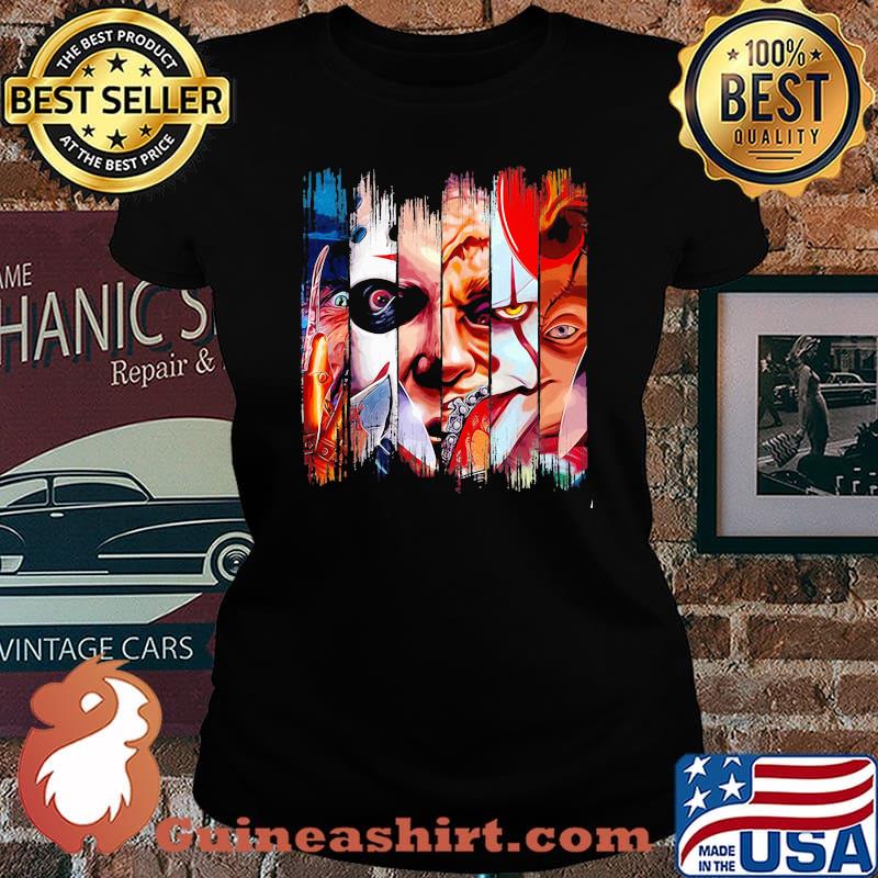 Happy halloween horror characters s Laides tee