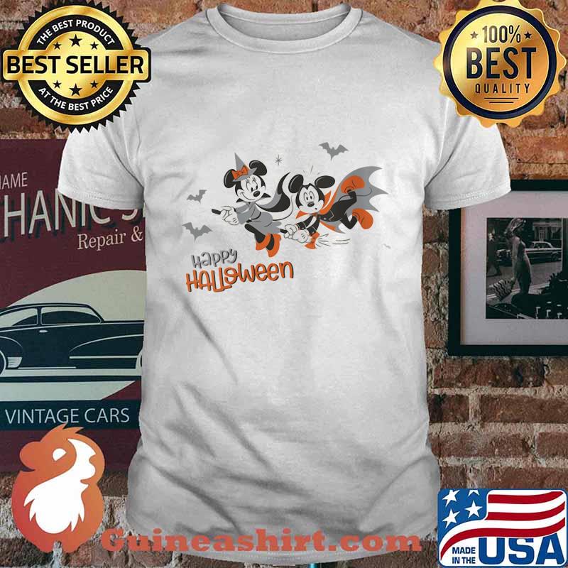 Happy halloween mickey mouse and minnie mouse shirt