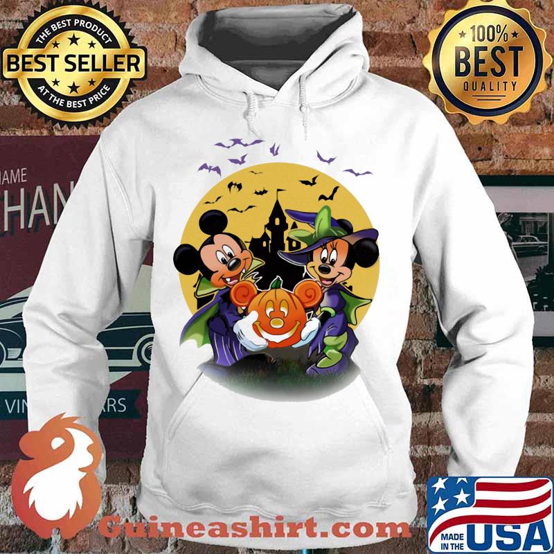 Happy halloween mickey mouse and minnie mouse witch pumpkin s Hoodie