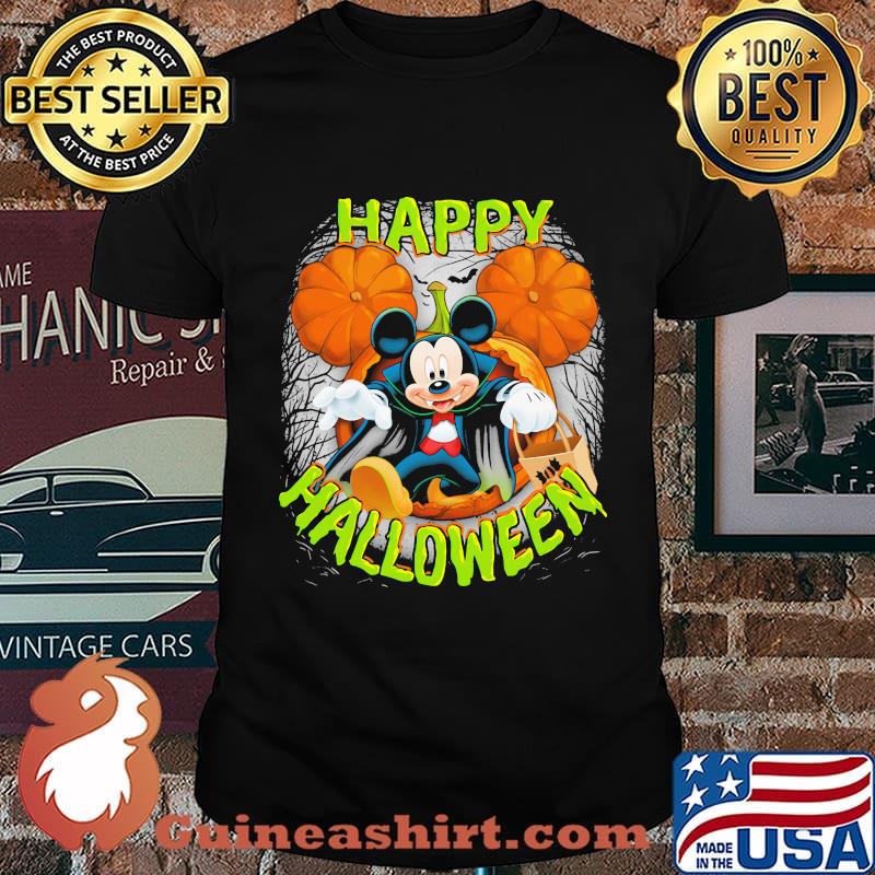 Happy halloween mickey mouse witch pumpkin shirt