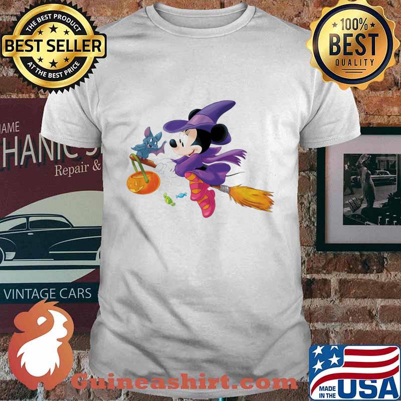Happy halloween minnie mouse witch bat shirt