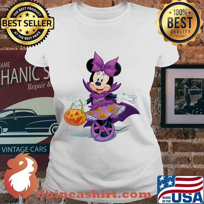 Happy halloween minnie mouse witch pumpkin s Ladies tee