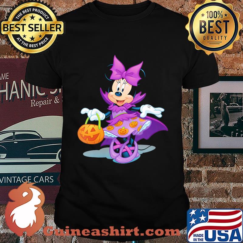 Happy halloween minnie mouse witch pumpkin shirt