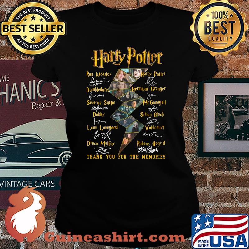 Harry potter thank you for the memories characters signatures s Laides tee