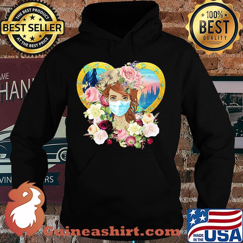 Hippie Nature Fitted Forest Flowers Mask Shirt Hoodie