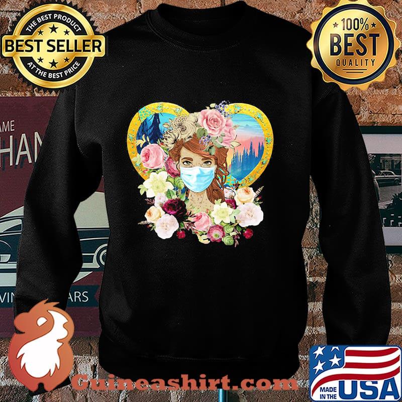 Hippie Nature Fitted Forest Flowers Mask Shirt Sweater