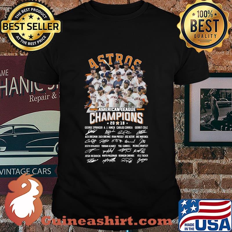 Houston astros american league champions 2019 signatures shirt