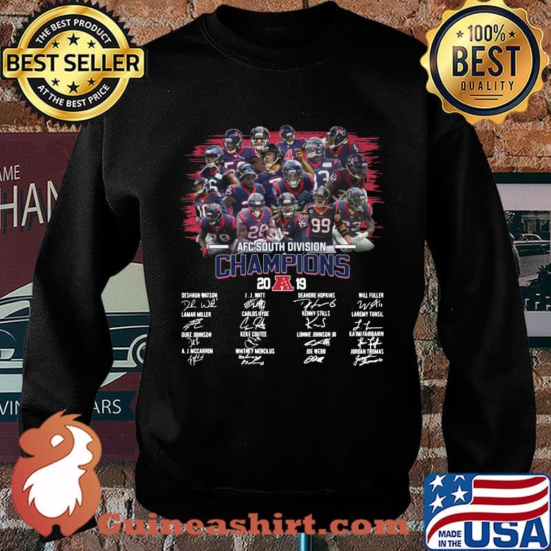 Houston texans afc south division champions 2020 signatures s Sweater