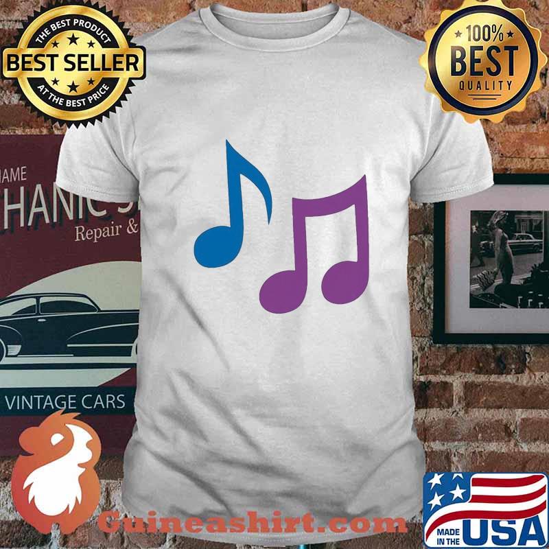 Huge Music Notes White Shirt