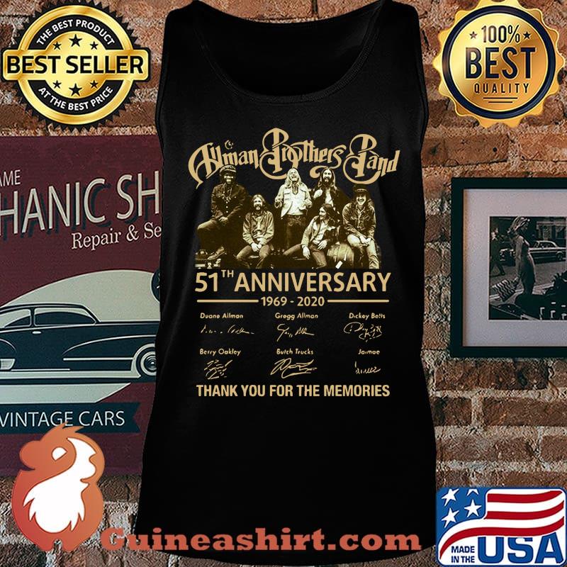 Human brothers band 51th anniversary 1969 2020 thank you for the memories signatures s Tank top