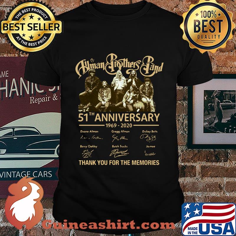 Human brothers band 51th anniversary 1969 2020 thank you for the memories signatures shirt