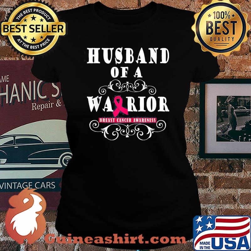 Husband of a warrior breast cancer awareness s Laides tee