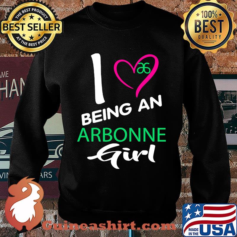 I being a arbonne logo girl heart s Sweater