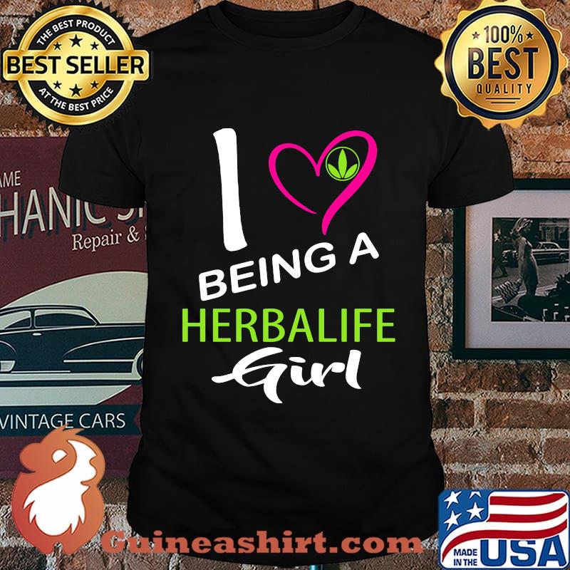 I being a herbalife logo girl heart shirt