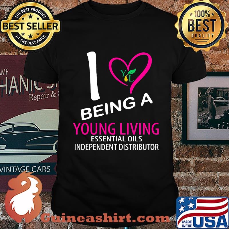I being a young living essential oils independent distributor heart shirt