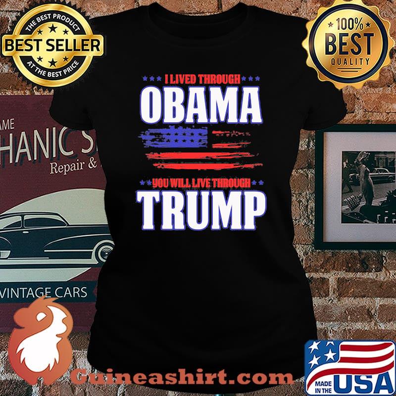 I lied through obama you will live through trump american flag independence day s Laides tee