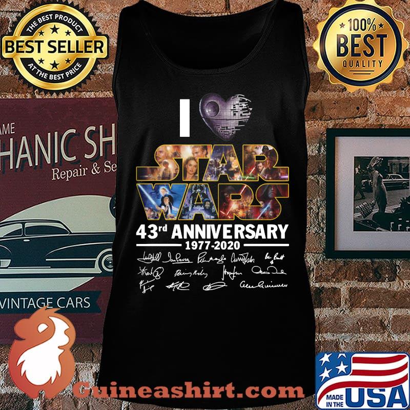 I love star wars 43rd anniversary 1977 2020 signatures s Tank top