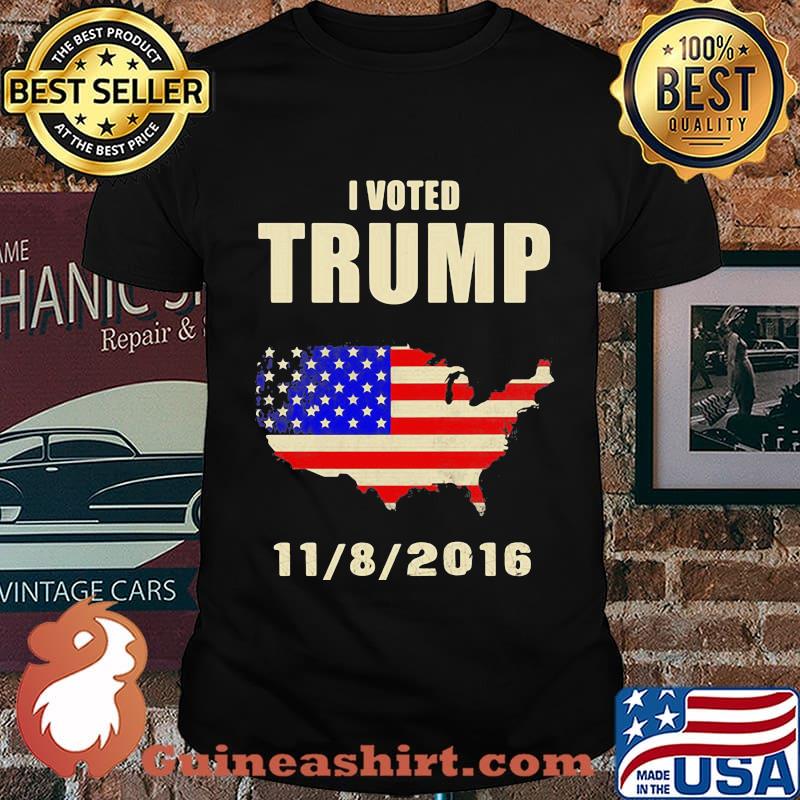 I voted trump 11 8 2016 american flag independence day shirt