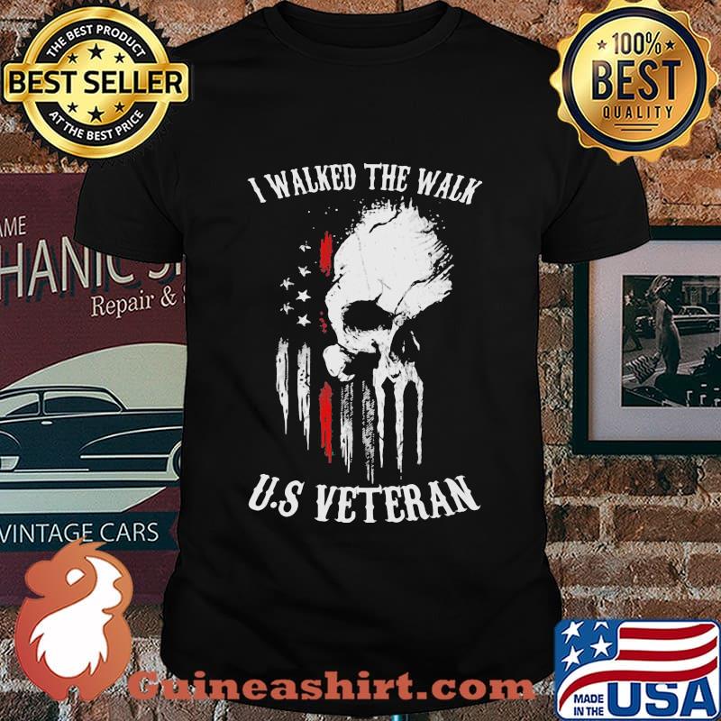 I walked the walk U.S veteran American Flag shirt