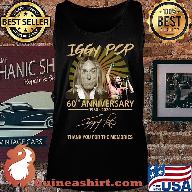 Iggy pop 60th anniversary 1960 2020 thank you for the memories signatures s Tank top