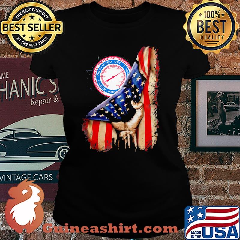 International union of operating engineers american flag independence day s Laides tee