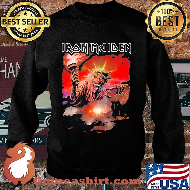 Iron maiden band skeleton the statue of liberty s Sweater