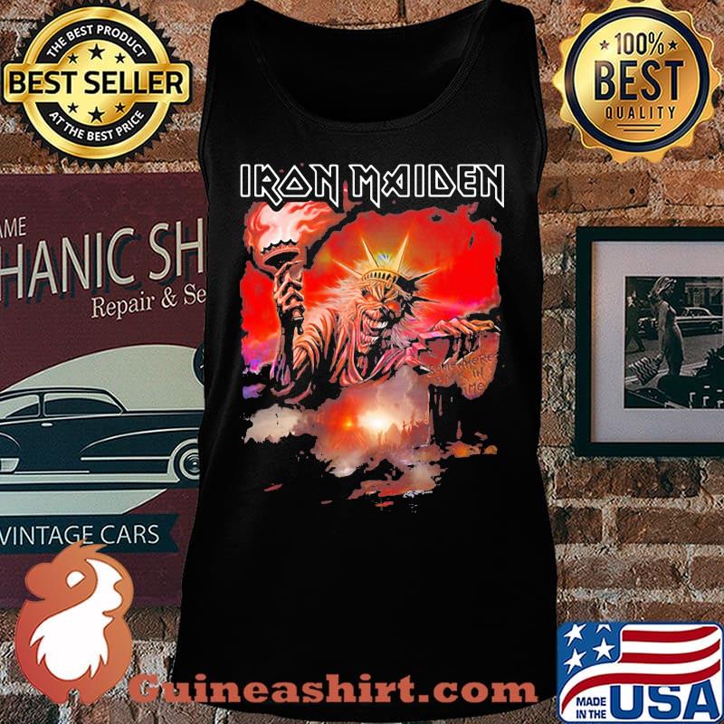 Iron maiden band skeleton the statue of liberty s Tank top