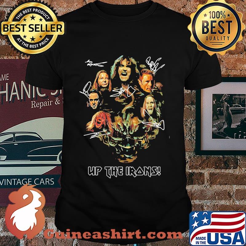 Iron maiden band up the irons signatures shirt