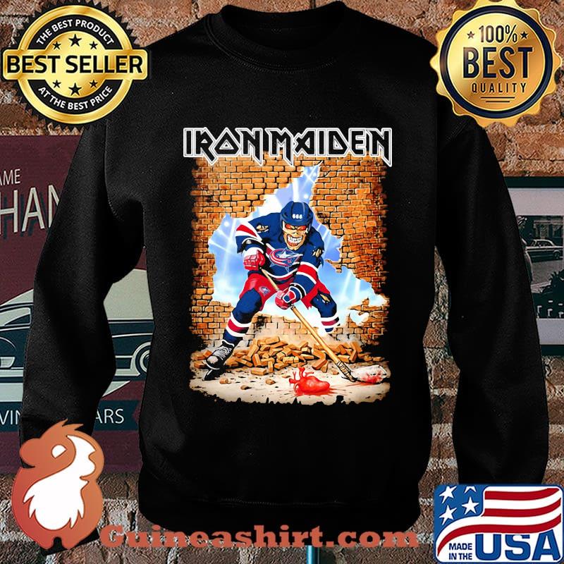 Iron maiden skeleton columbus blue jackets player hockey snow s Sweater